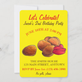 Convite Galinhas Nuggets com Ketchup Comida Foodie