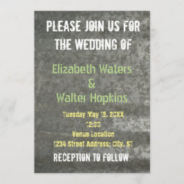 Convite galvanizado do casamento da chapa metálica