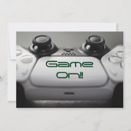 Convite "Game On" Aniversário de Jogos