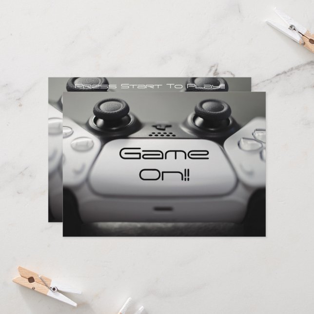 Convite "Game ON!!" Festa PlayStation (Frente/Verso In Situ)