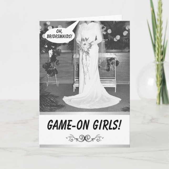 Convite GAME ON GIRLS! -  Bridesmaid invitation (Frente)