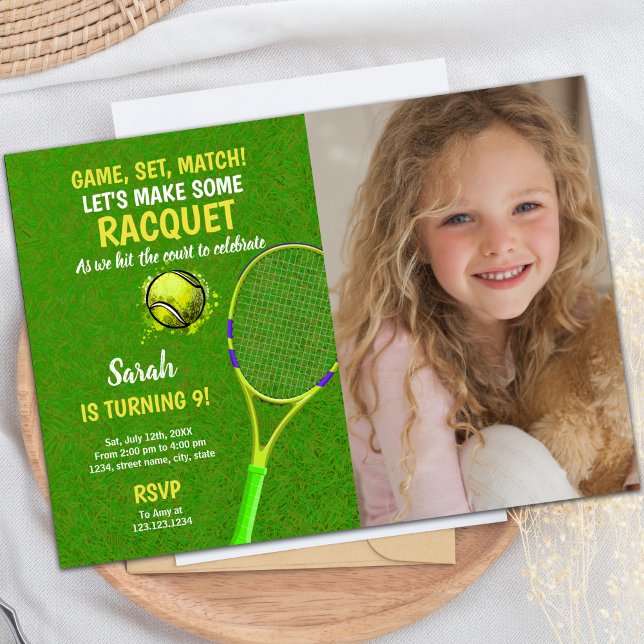 Convite Game Set Match Tennis Birthday Invitations photo (Game Set Match Tennis Birthday Invitations photo)