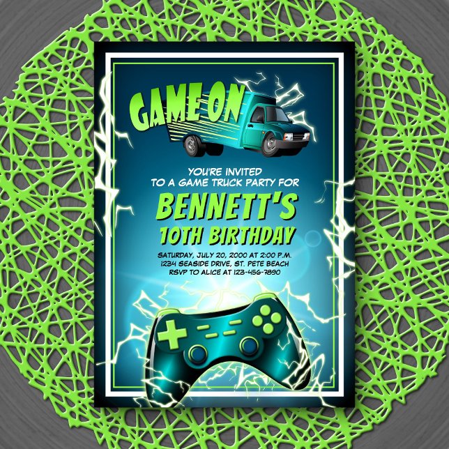 Convite Game Truck Birthday (Criador carregado)