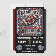 Gameday Bling Futebol Party Big Game Bowl