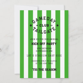 Convite Gameday Tailgate Club Kick Off Party Green Team