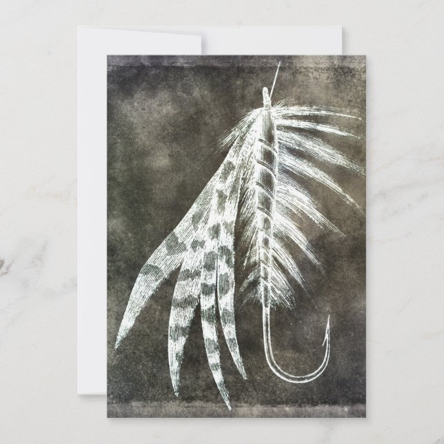 Convite Gancho De Peixe - Peixe De Pesca De Voo - Castanho (Frente)