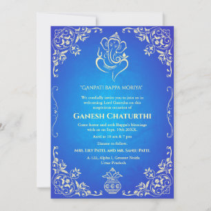 Convite Ganesh Chaturthi Puja