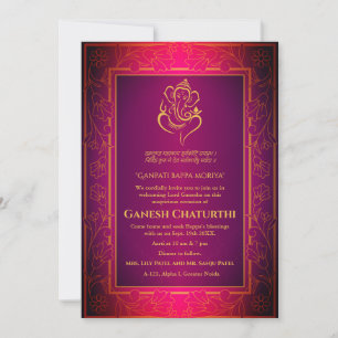 Convite Ganesh Chaturthi Puja