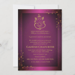 Convite Ganesh Chaturthi Puja