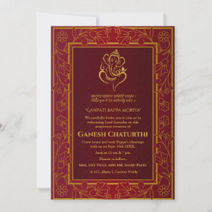 Convite Ganesh Chaturthi Puja