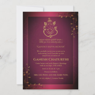 Convite Ganesh Chaturthi Puja