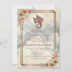Convite Ganesh Chaturthi Puja Floral