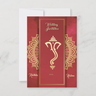 Convite Ganesha para casamento hindu indiano