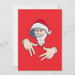 Convite Gangsta Descolado Papai Noel do Hand Rap Hip Hop