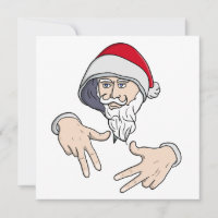 Gangsta Descolado Papai Noel do Hand Rap Hip Hop