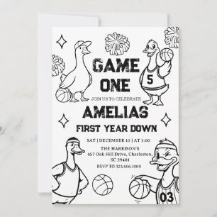 Convite Ganso de Basquete 1º Aniversário Esportes American
