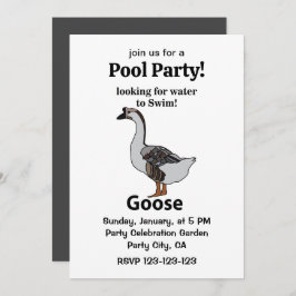 Convite Ganso Procurando Água Para Nadar Ganso Africano