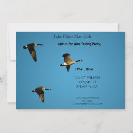 Convite Gansos canadenses em voo