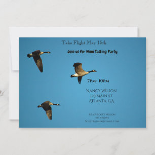 Convite Gansos canadenses em voo