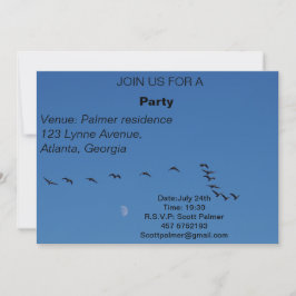 Convite Gansos canadenses em voo