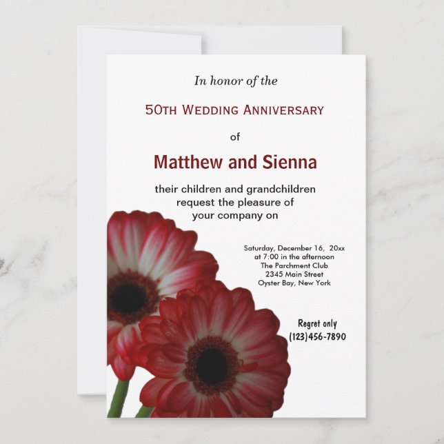 Convite Garbera Anniversário (Frente)