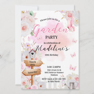 Convite Garden Birthday invitation 