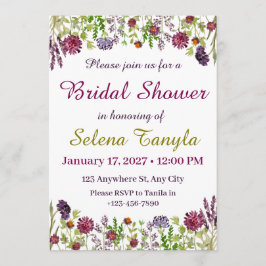 Convite Garden Bridal Shower Invitation Card