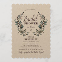 Garden Crest Rustic Kraft Floral Chá de panela