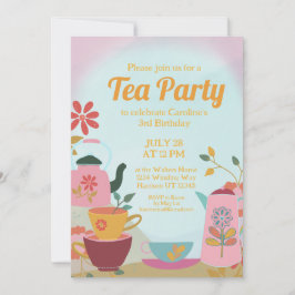 Convite Garden Fairytale Tea Party Birthday