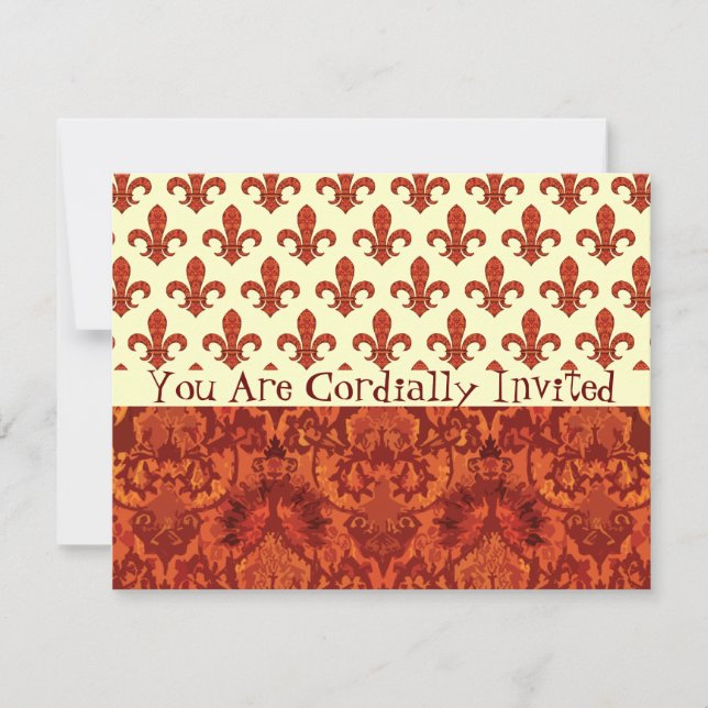 Convite Garden Fleur de lis (Frente)