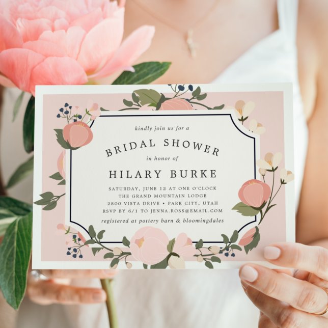 Convite Garden Gate Bridal Shower Invitation | Blush (Criador carregado)