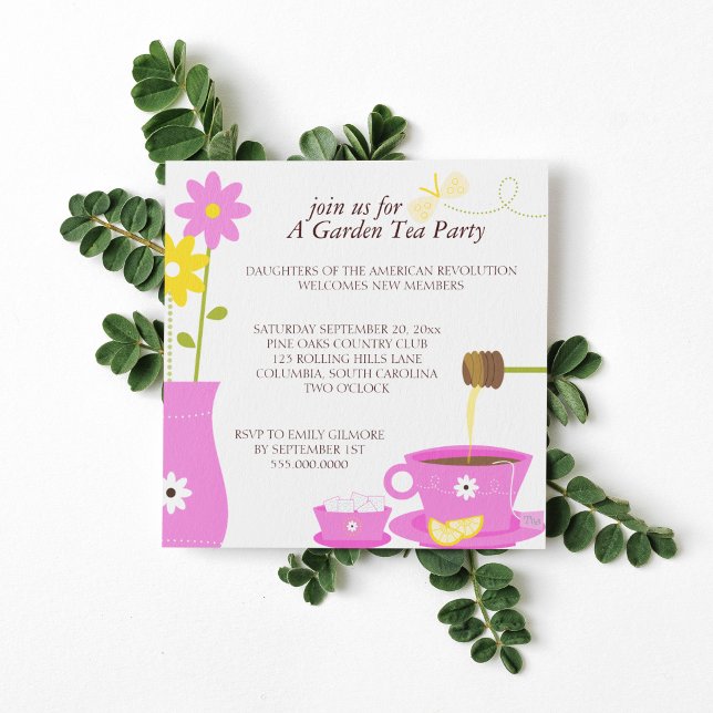 Convite Garden Tea Party Luncheon Invitations (Criador carregado)