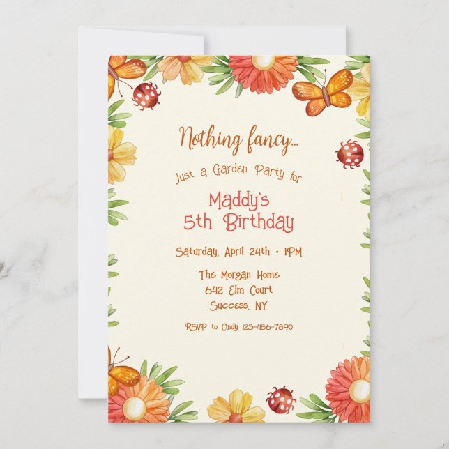 Convite Garden Visitors (Frente)