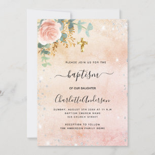 Convite Gardolo de prata de eucalipto floral de rosa de ba