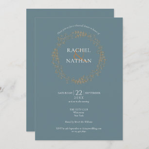 Convite Garland Floral Moderna  Janto de ensaio