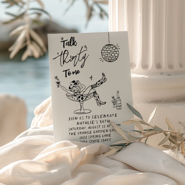 Convite Garota 30 de Vaca Fala 30 Para Mim Aniversário (Criador carregado)