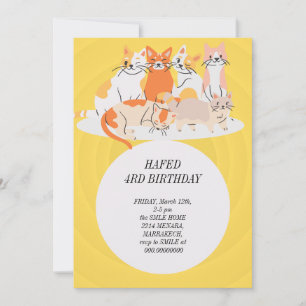 Convite garota aniversariante meninas gato gatos gatinho c