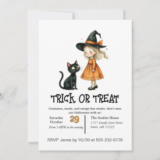 Convite Garota Bonita E Seu Gato
