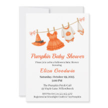 Garota Chá de fraldas de Halloween | Pumpkin de Br