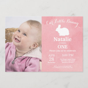 Convite Garota Coelhinha de Aniversário Páscoa Ovo 1 rua P