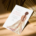 Convite Garota com brilho rosado doce 16 Festas de anivers<br><div class="desc">Garota com brilho rosado doce 16 Festas de aniversário. Disponível digitalmente e impresso. A moderna elegância para celebrar o seu décimo sexto. Personalize facilmente o texto para seus próprios detalhes. Você também pode alterar as cores do texto e do plano de fundo por meio da opção personalizar mais, se desejar....</div>