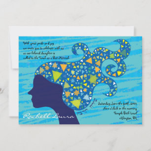 Convite Garota com estrelas no cabelo PERSONALIZADA