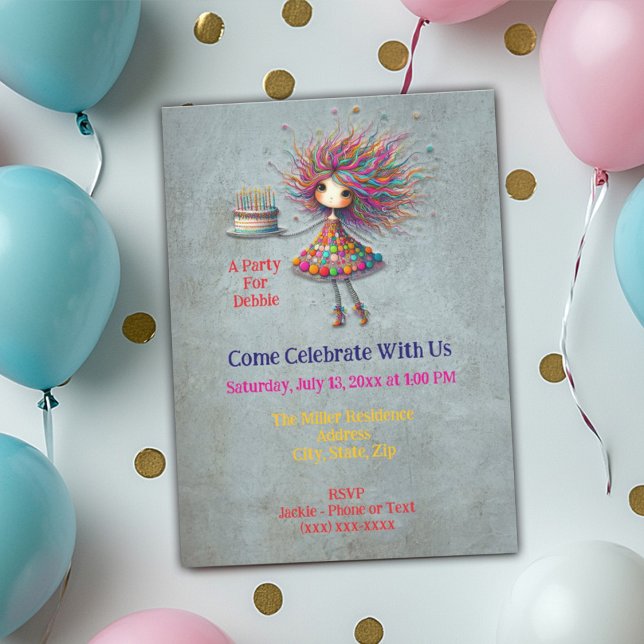 Convite Garota de aniversário baleeira (Criador carregado)