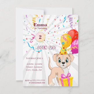 Convite Garota de Aniversário Personalizada e Bonita