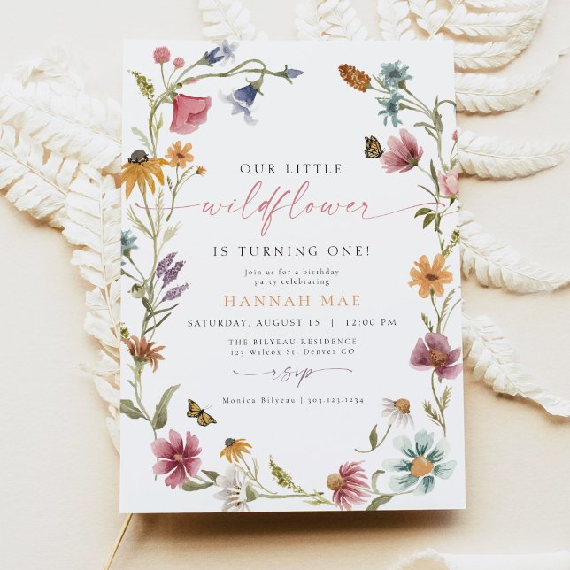 Convite Garota de Flor Selvagem de Borboleta CAMILLA Prime (Criador carregado)
