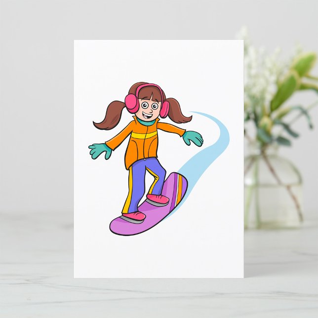 Convite Garota de Snowboard (Criador carregado)