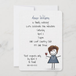 Convite Garota do Partido da Reforma com Vidro de Vinho