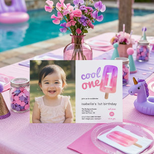 Convite Garota do Picolé Legal Aniversário de 1 Ano