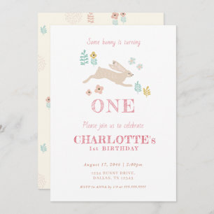 Convite Garota Floral Amarelo Bonita Primeiro Aniversário