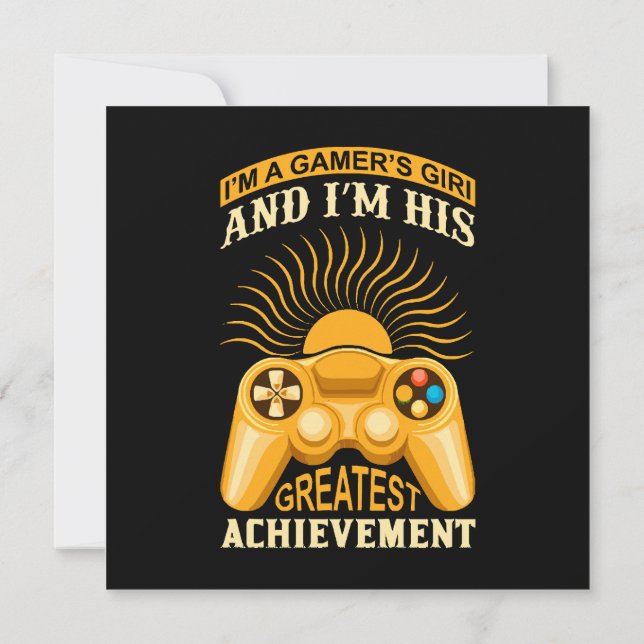 Convite Garota gamer (Verso)